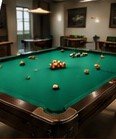 Pool table in a games room